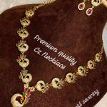 Peacock locket Cz Necklace